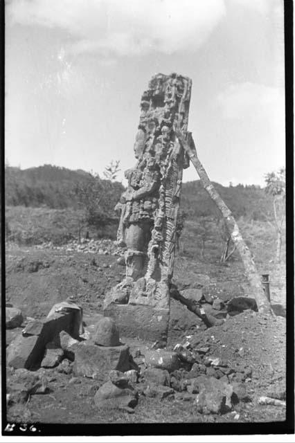 Excavation of Stela F