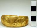 Gold bracelet with repousse design