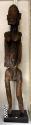 Carved wood hermaphroditic figure - 37" high