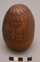 Small carved gourd - egg shaped