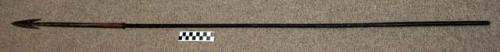 Spear - wood and iron; point 15 1/4", shaft 36 1/4"