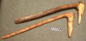 "Muka-goto": hand hewn wooden handle; which converts to metal head or gesso into