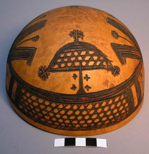 Decorated gourd bowl