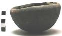 Pottery eating pot, bowl shape, decoration on inside of rim, kibindi