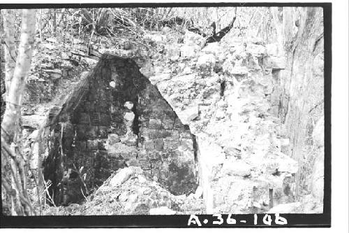 Serpent mouth Bldg., N end, front center vault