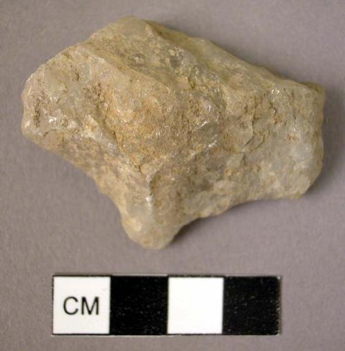 Concave quartzite side scraper or perforator (?)