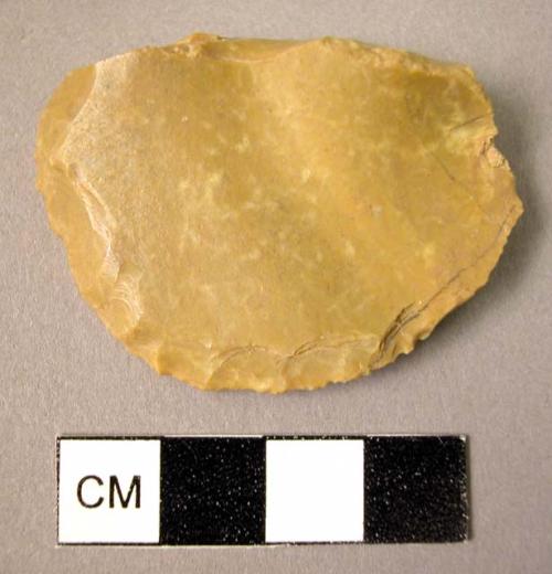 Flint scraper on core tablet