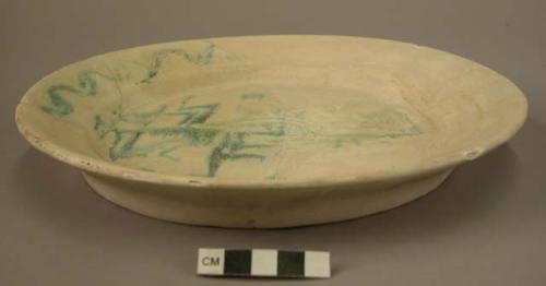 Glazed clay plate