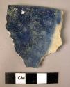 Rim potsherd - dark blue glazed