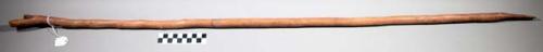 Wooden digging stick, pointed end 44 in. l.  !i