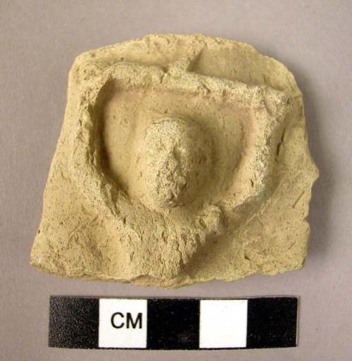 Pottery plaque fragment