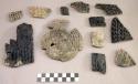 Fragments of corrugated pottery jar