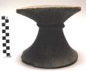 Wooden stool, mushroom-shaped, incised decoration, mbata