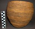 Lidless basket - fine coiled weave, diameter of rim 7.5" ("kibo")