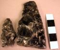 Partially worked obsidian points