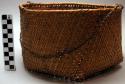 Round basket, closed hexagonal weave, with fibre handle, mbombozalo