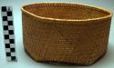 Round basket, hexagonal weave, closed, 4" high, mbombozalo