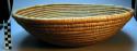 Basketry bowl, coiled reed strips, plain