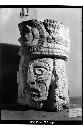 Kabah head with tattoo, Merida Museum #8, upper gal.