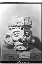 Uxmal stucco head of old man, Merida Museum #29, upper gal.