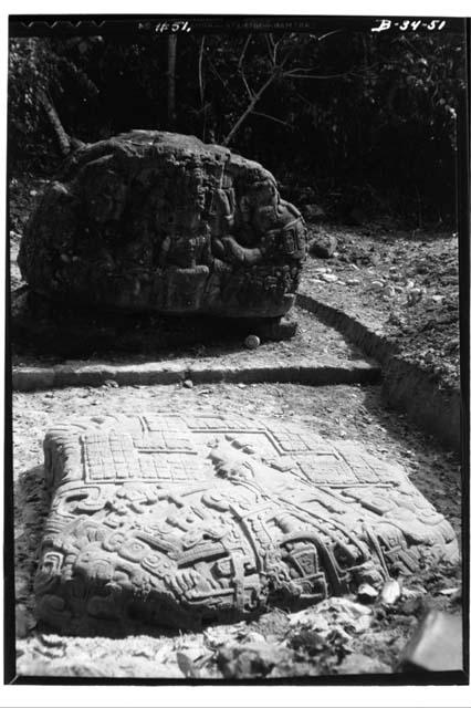 Altar  of  Zoomorph P. with Zoomorph in background, seen from North.