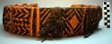 Woman's bark cloth waistband with painted designs padded and reenforced inside w