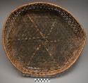 Tray shaped basket, open hexagonal weave, mbombozalo