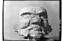 Uxmal sculpture, grotesque head, Merida Museum #28