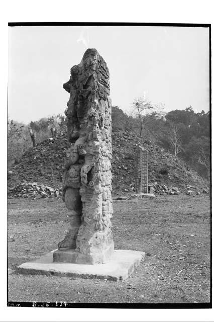 Right side of Stela 4 after reparation