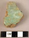 Rim potsherd - green glaze