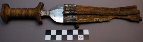 Knife in sheath