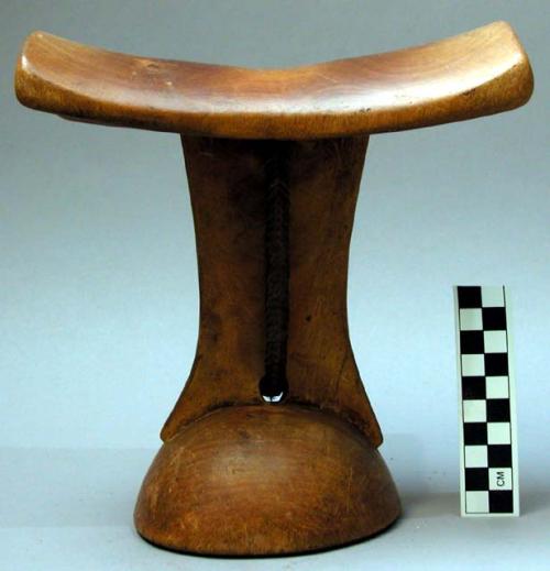 Wood stool, no decoration, height approximately 8 in.