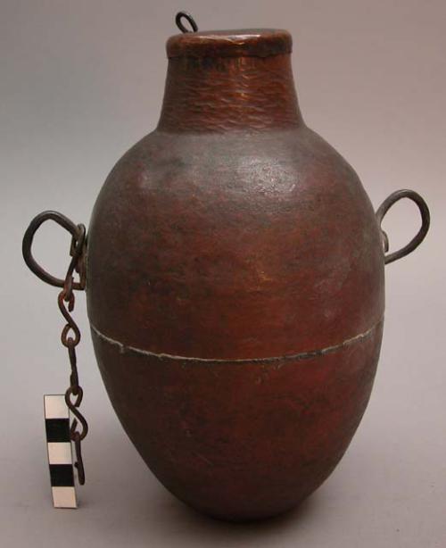 Copper vase with handles