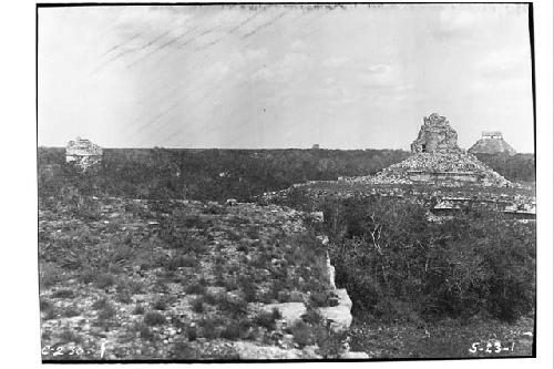 Caracol, general view from terrace Monjas, from S.