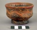 Mora polychrome bowl, ring base