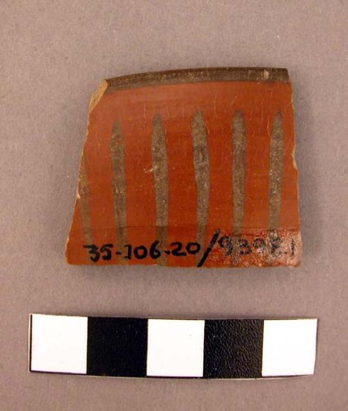 1 of 15 red polished potsherds