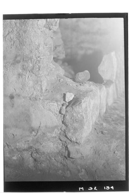 Room 6 and southwest corner of passageway At Monjas, photo from Room 7