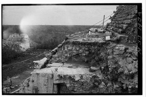 Top west end of Main Stairs after removal at Monjas