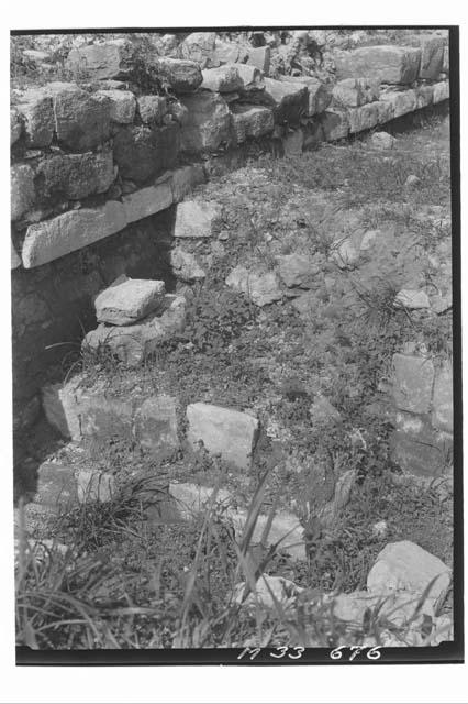 Monjas - W stairs to N temple terrace of ball court