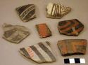 Sherds of intrusive pottery