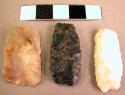 Partially worked points, obsidian and chert