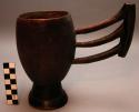 Wooden ceremonial drinking cup, not used in ordinary home life