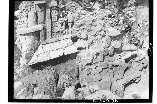 S. Buried Bldg., facade, from NE.