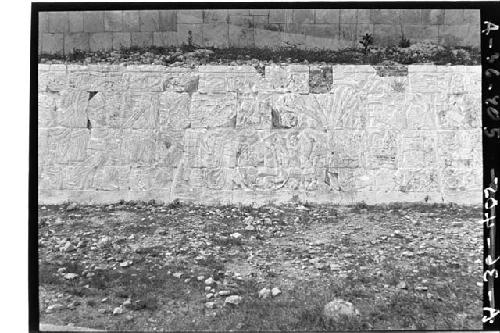 Ballcourt sculpture, Center panel at W., middle