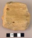 Double-ended hand adze of fossil wood