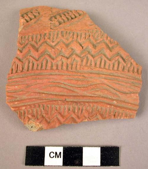 Incised, red slip potsherd - modern style, but may be old