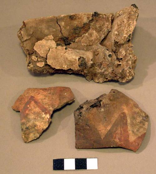 Vitrified potsherds