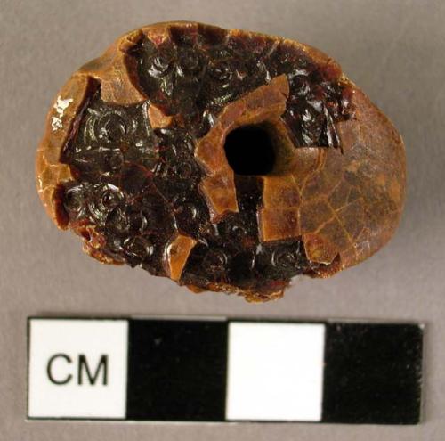 Fragmentary amber pendant