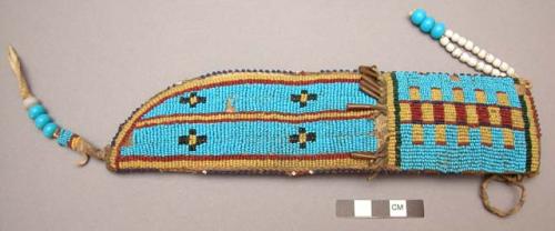 Beaded knife sheath