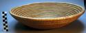 Basketry bowl, coiled reed strips, plain